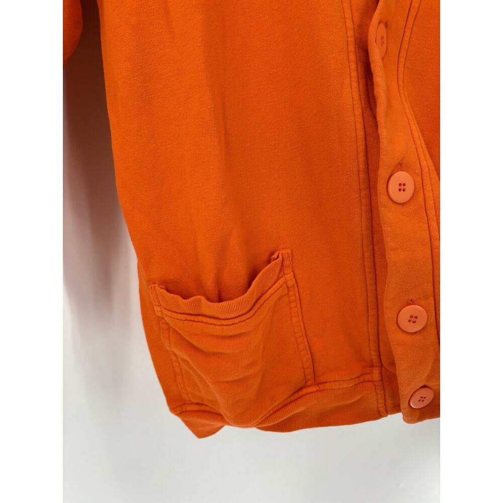 Pasta Vintage Cardigan Sweater Womens L/Xl Orange Button Front Pockets V Neck View 5